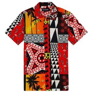 BLAZE GEOMETRIC ALLOVER PRINT SHORT SLEEVE SHIRT